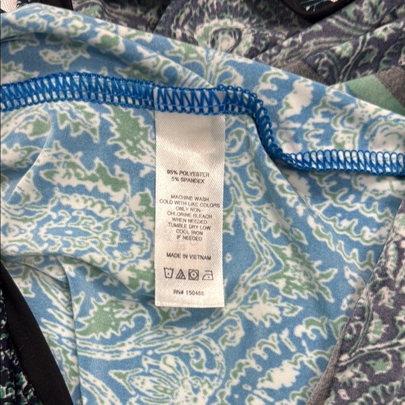 41 Hawthorn Asymmetrical Blue and White Tank Top - Picture 5 of 6